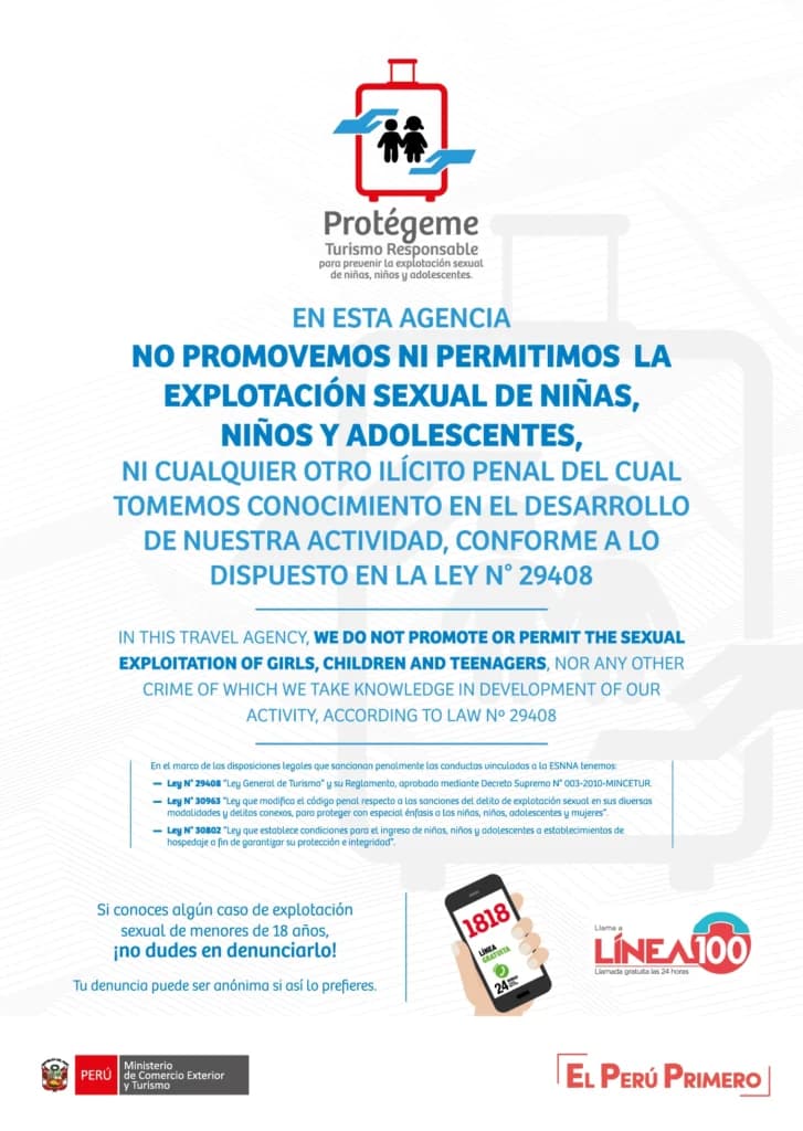 Afiche del Código de Conducta ESNNA para la protección de niñas, niños y adolescentes